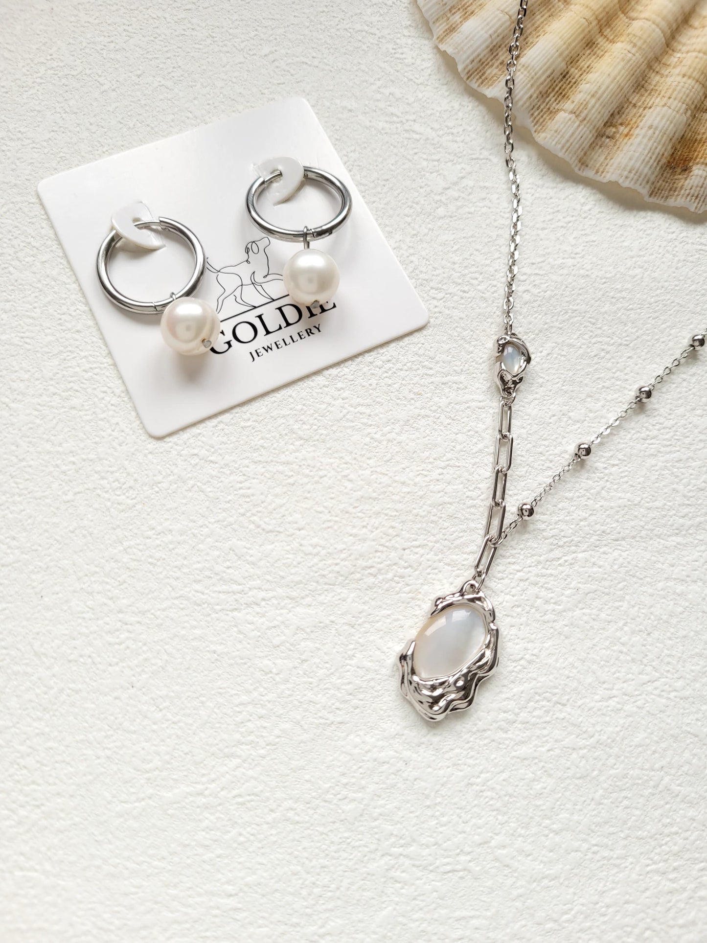 Classic Pearl Hoops
